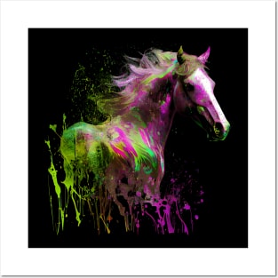 Beautiful Horse Lover Horseback Riding Colorful Posters and Art